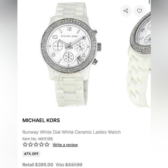 Michael Kors Ceramic Runway watch